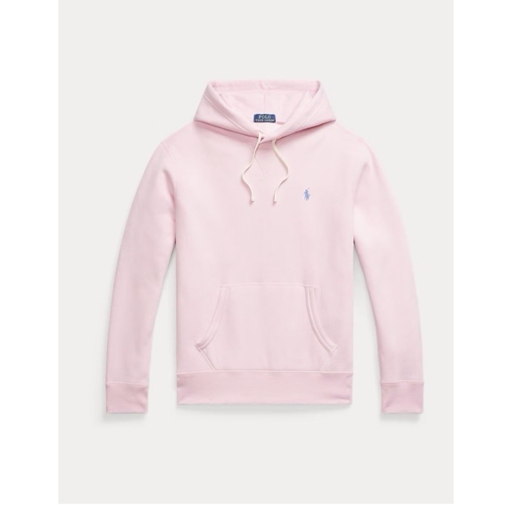 Polo Ralph Lauren Men's Pink Cotton Blend Fleece Lined Pullover Hoodie Sz-M